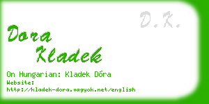 dora kladek business card